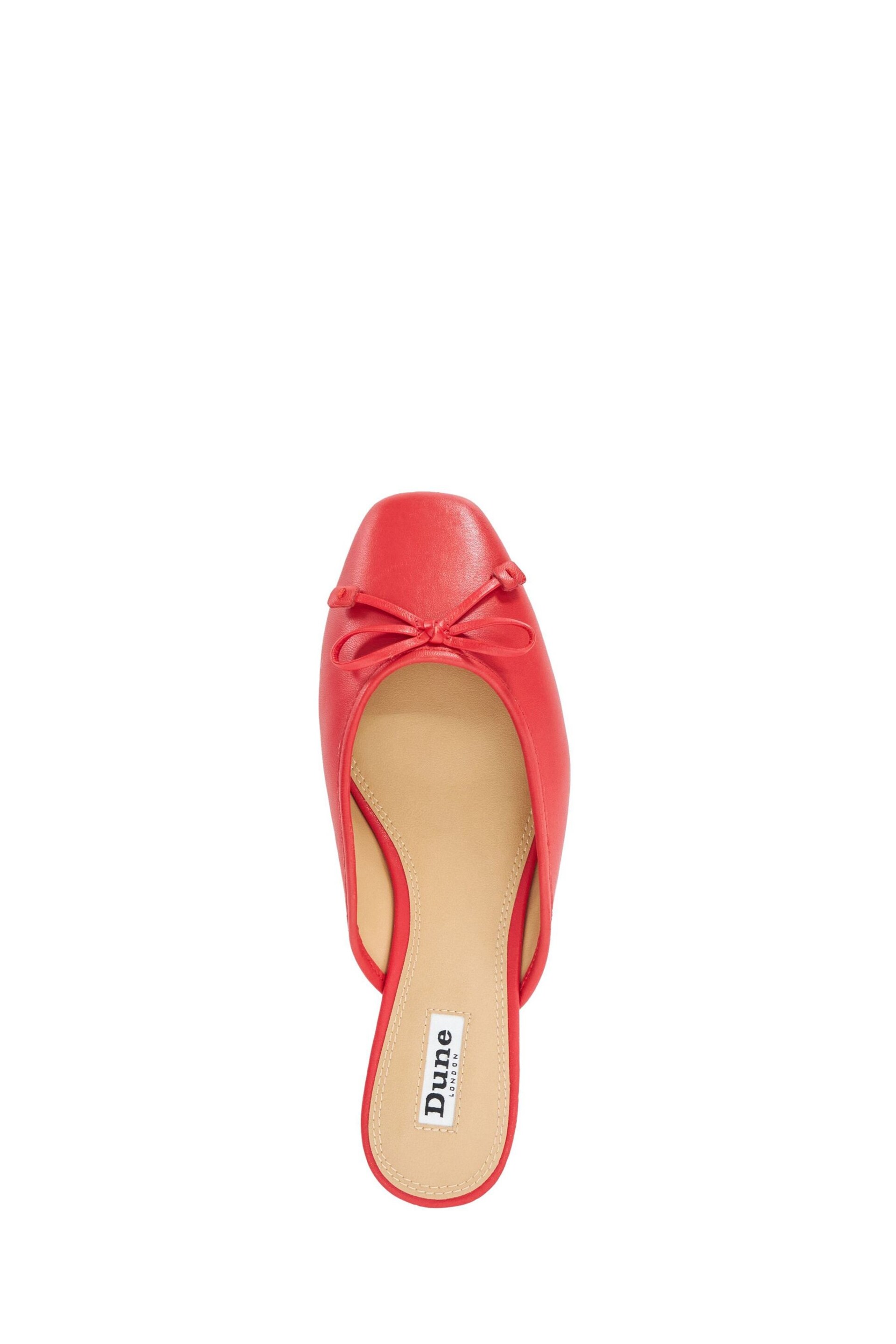 Dune London Red Haylas Ballerina Mules - Image 6 of 7