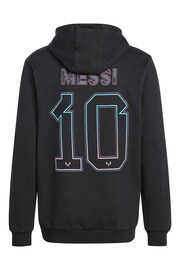 adidas Black Inter Miami CF Messi Name And Number Hoodie - Image 3 of 3