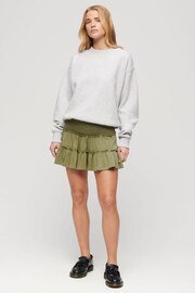 Superdry Green Tiered Jersey Mini Skirt - Image 2 of 4