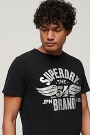 Superdry Black Reworked Classic Graphic T-Shirt - Image 3 of 3