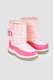 JoJo Maman Bébé Pink Cosy Snow Boots - Image 1 of 4