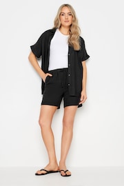 Long Tall Sally Black Linen Blend Shorts - Image 3 of 5