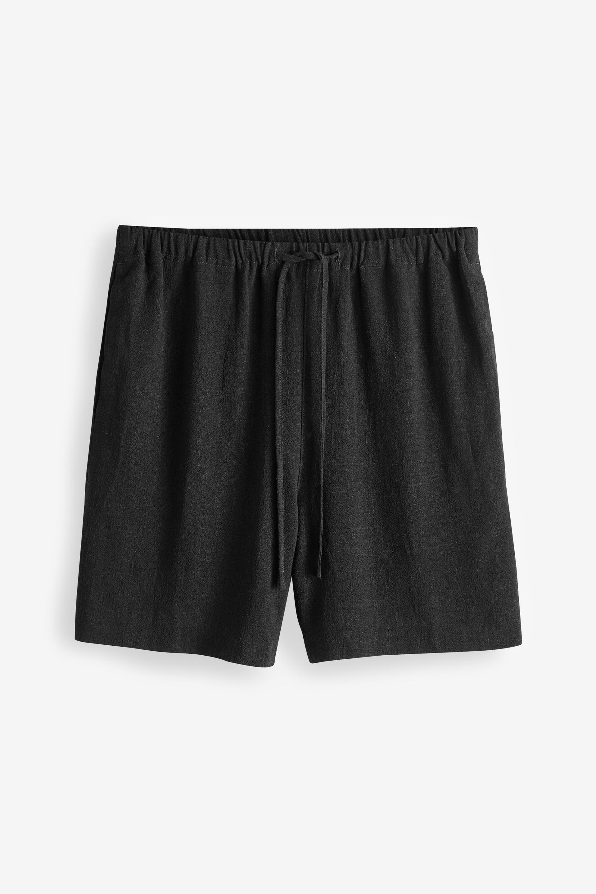 Long Tall Sally Black Linen Blend Shorts - Image 5 of 5