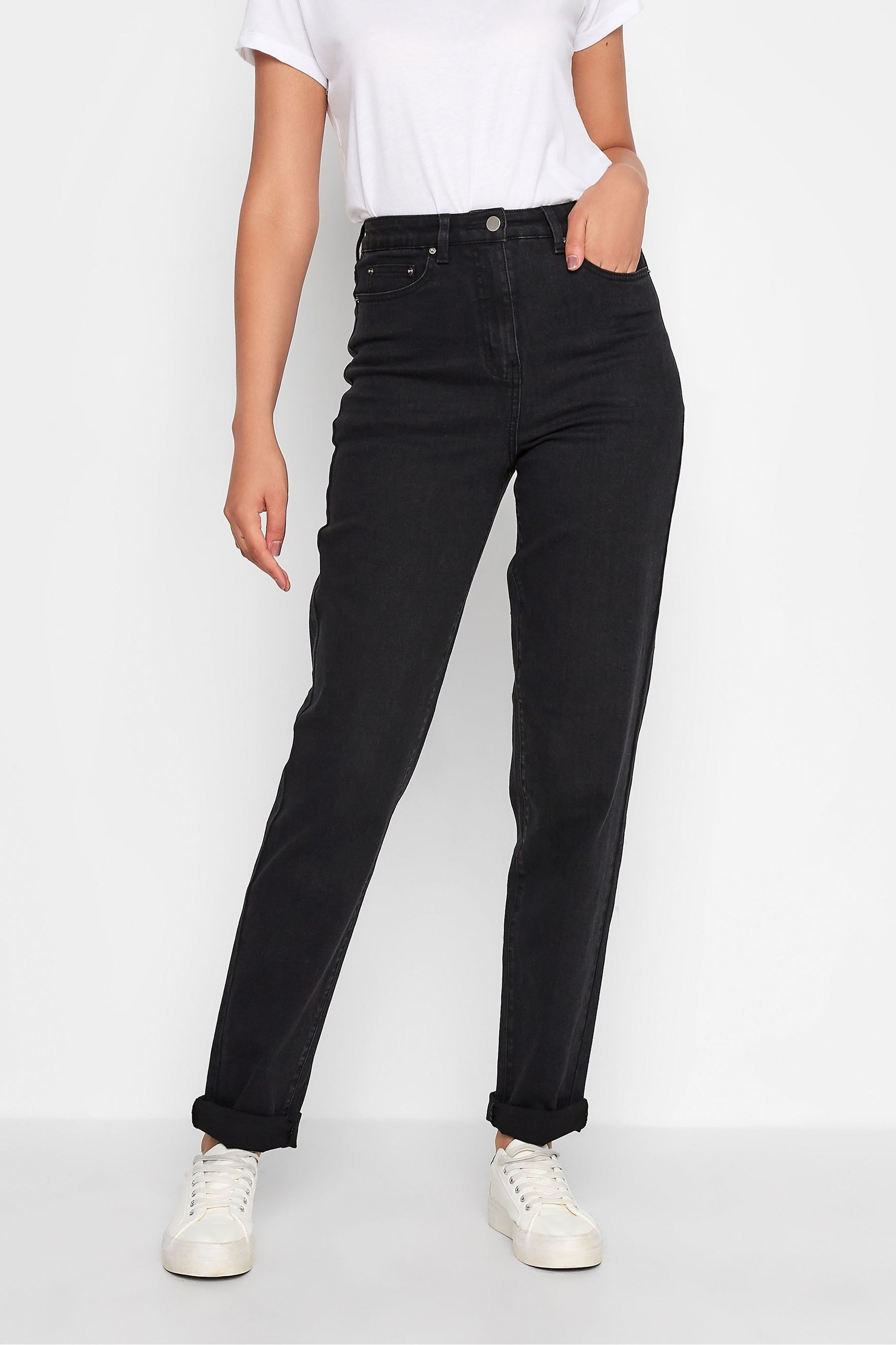 Buy Long Tall Sally Black Mom UNA Stretch Jeans from Next Luxembourg