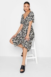 Long Tall Sally Black Daisy Print Wrap Dress - Image 2 of 4