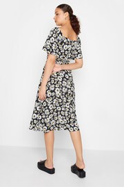 Long Tall Sally Black Daisy Print Wrap Dress - Image 3 of 4