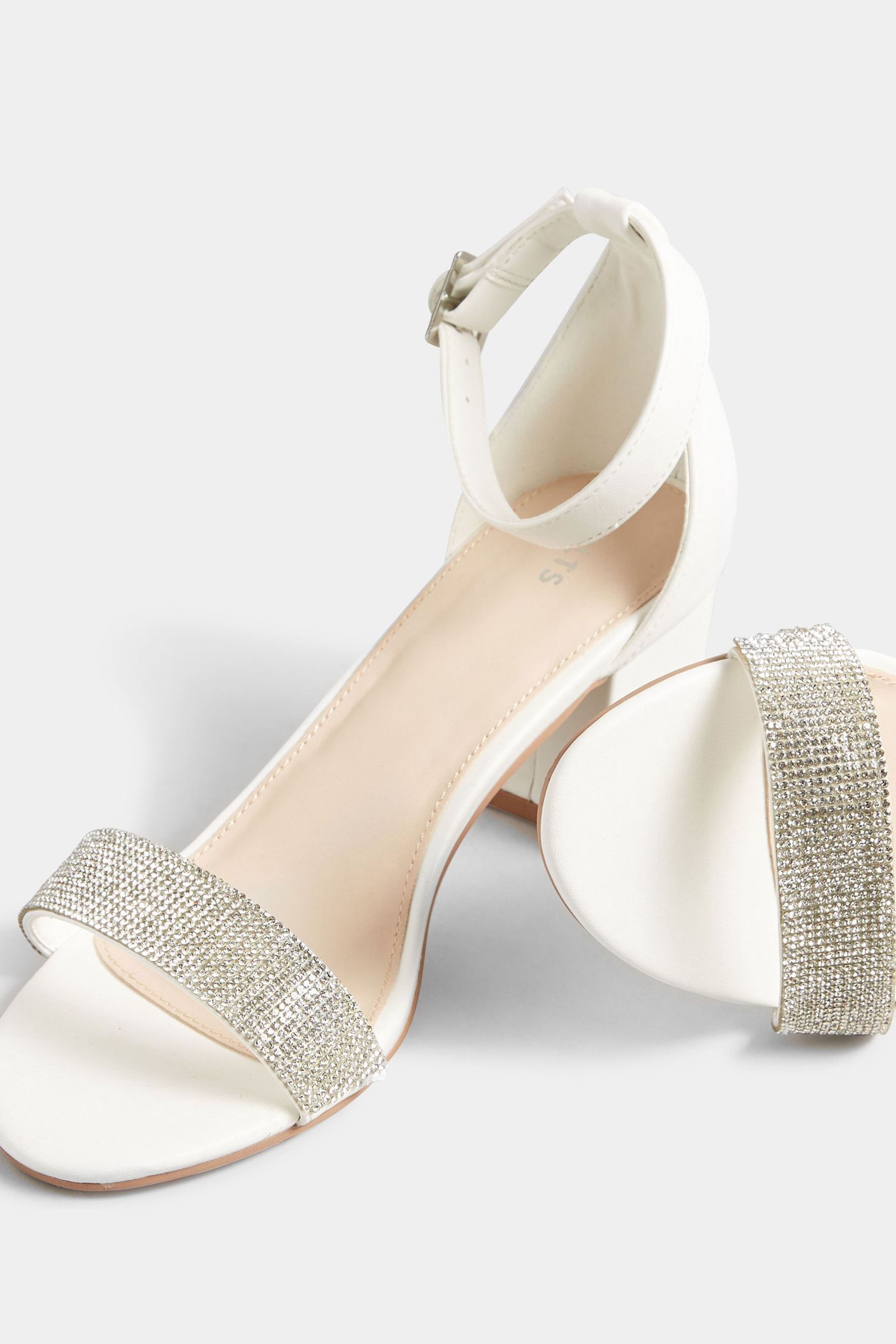 White diamante sandals top