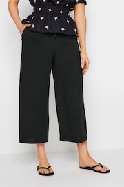 Long Tall Sally Black Linen Blend Cropped Trousers - Image 2 of 5