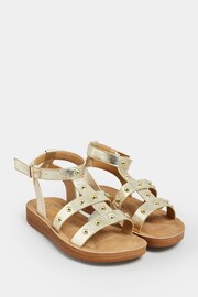 Yours Curve Gold Extra Wide Fit Studded Gladiator Sandals - Image 2 of 4