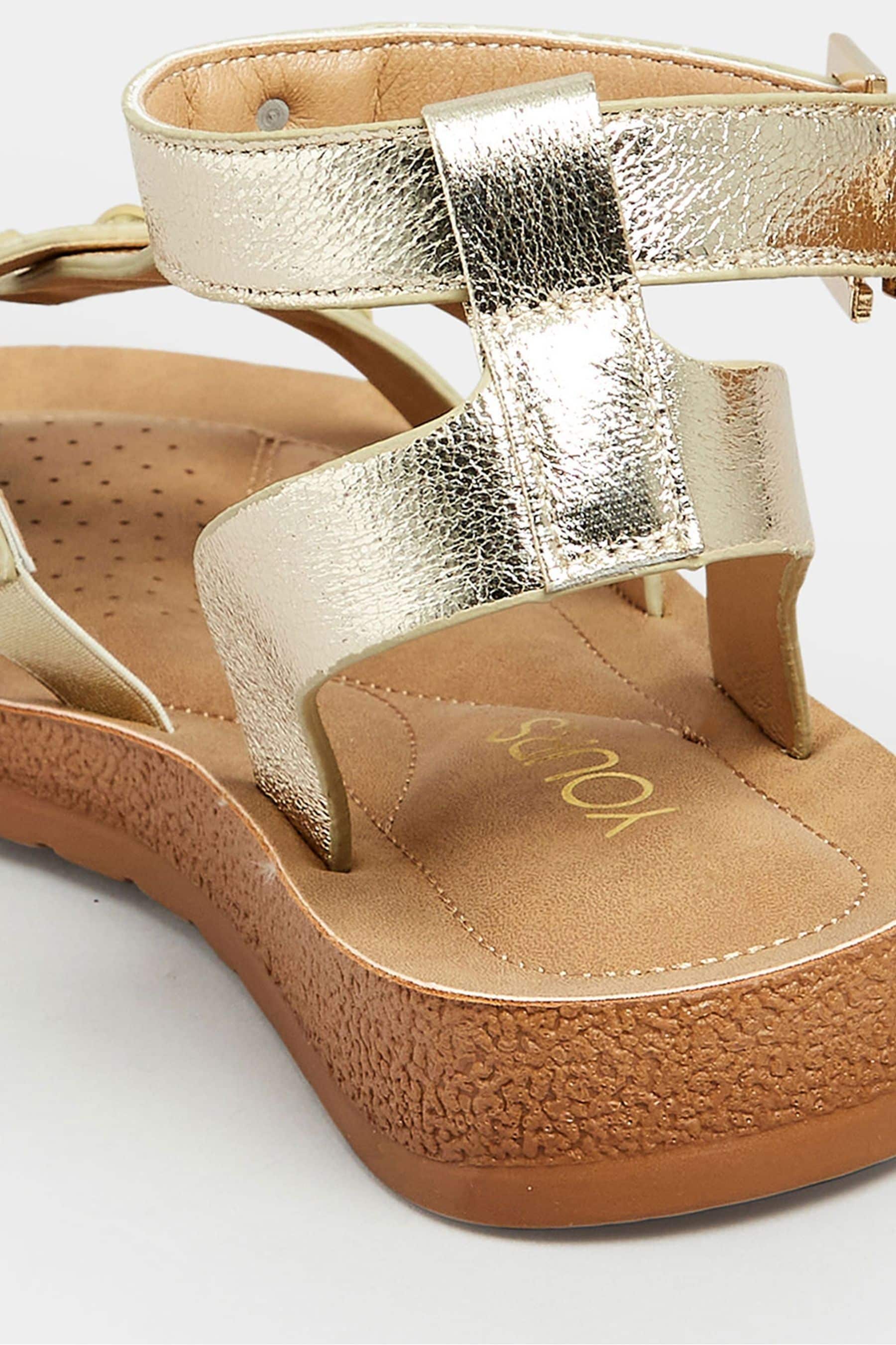 Buy Yours Curve Gold Extra Wide Fit Studded Gladiator Sandals from Next Luxembourg