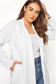 Yours Curve White Longline Blazer - Image 3 of 5