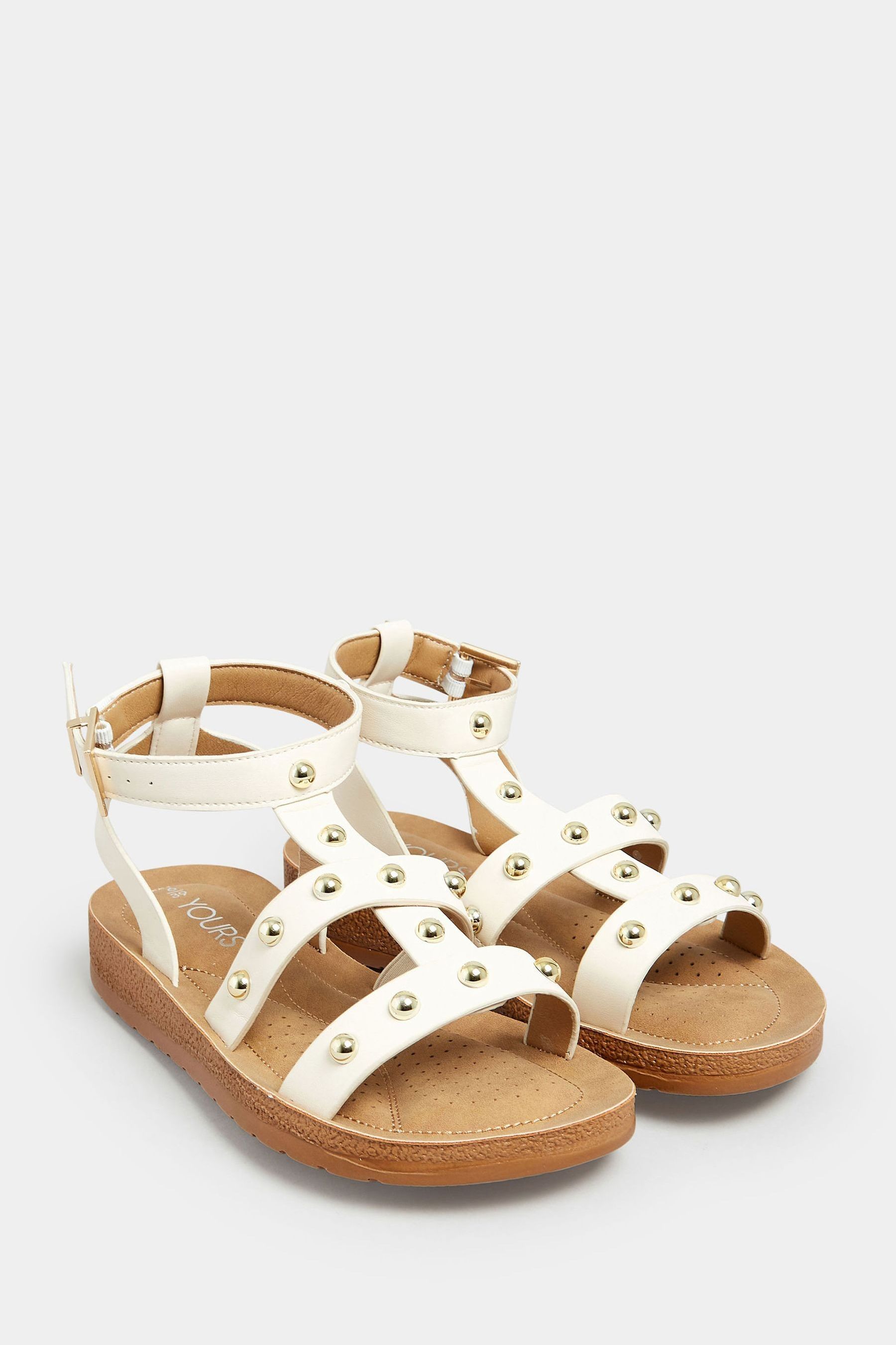 Wide fit studded sandals hot sale