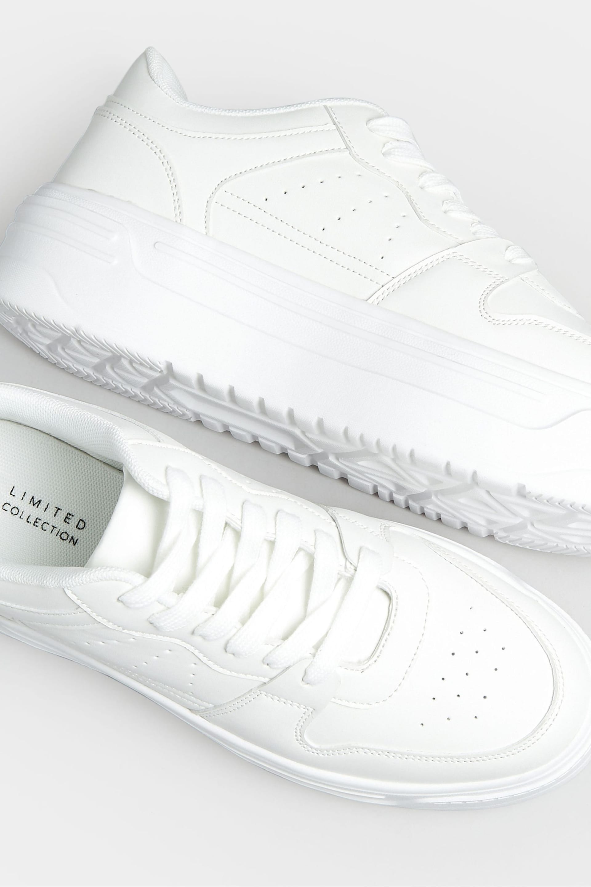 Yours Curve White Extra Wide Fit Super Chunky Trainers - Image 4 of 4