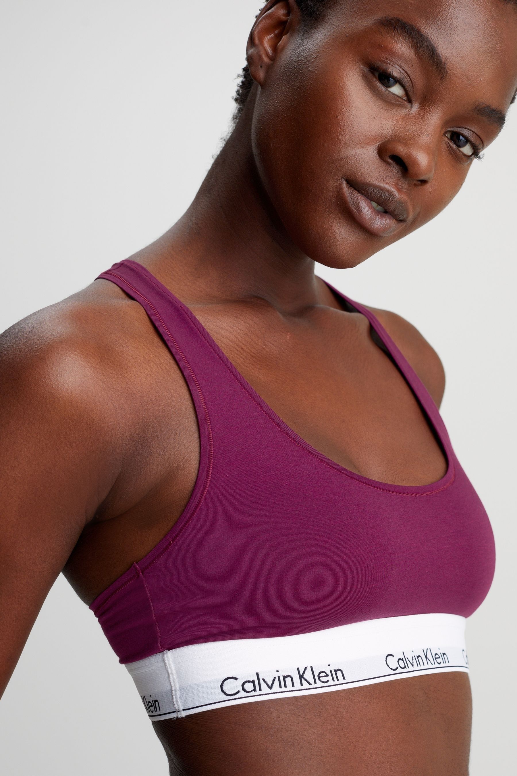 Calvin klein modern cotton logo bralette top