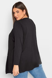 Yours Curve Black Waterfall Cardigan - Image 2 of 8