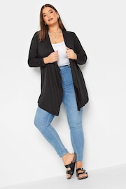 Yours Curve Black Waterfall Cardigan - Image 6 of 8