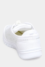 Yours Curve White Extra Wide Fit Titania Gem Trainers - Image 3 of 5