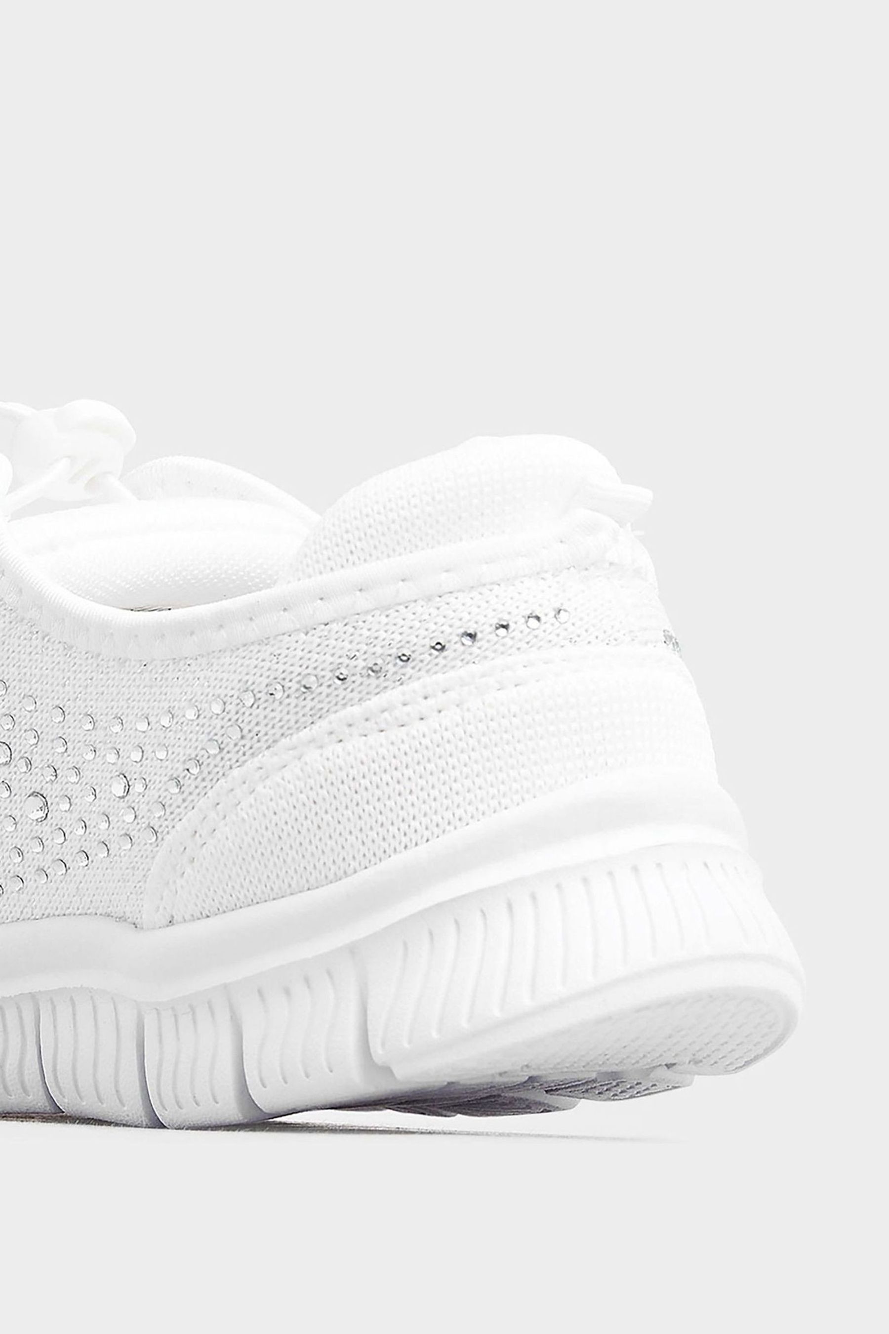 Buy Yours Curve White Extra Wide Fit Titania Gem Trainers from the Next UK online shop