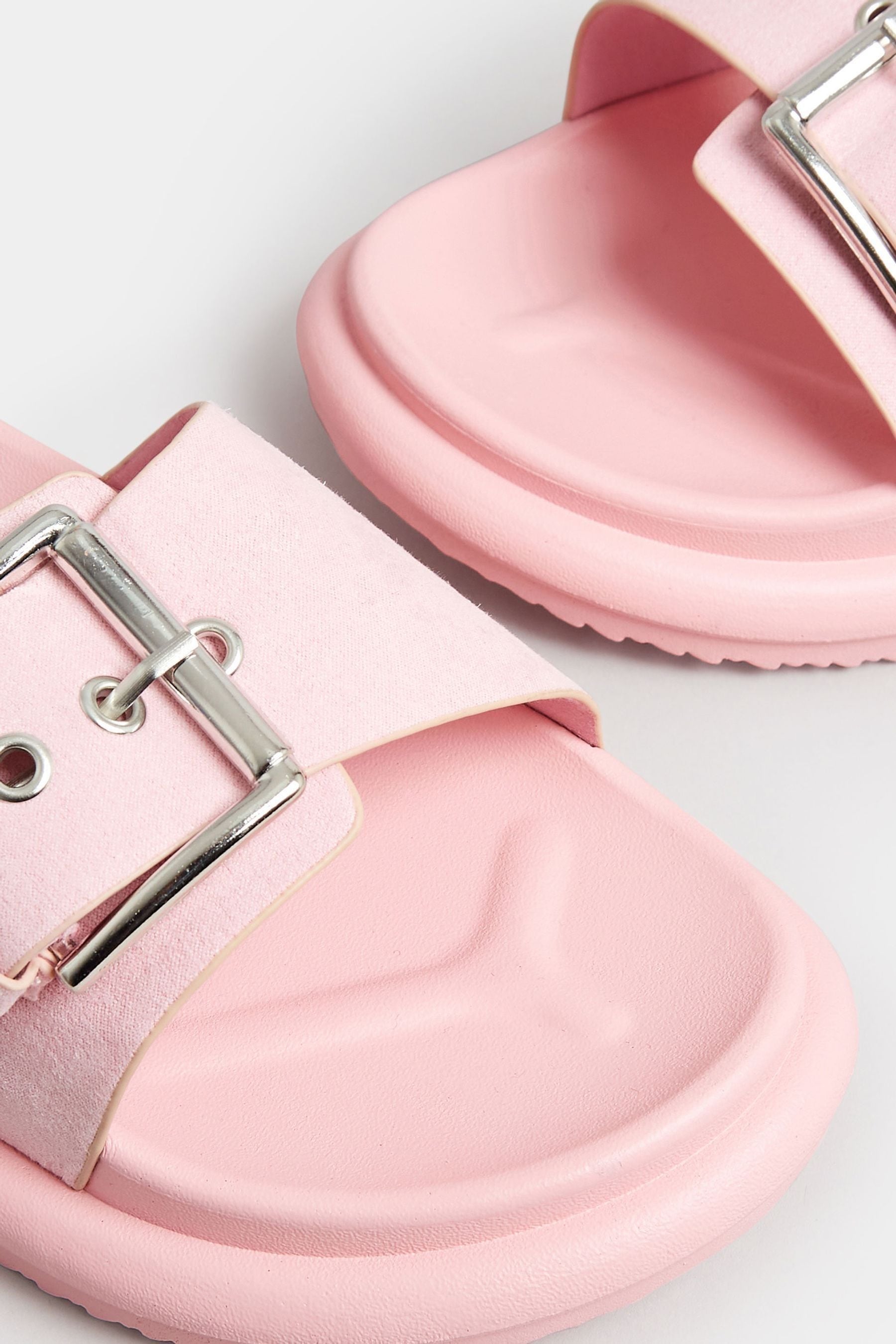 Buy Yours Curve Pink Wide Fit Wide Fit Diamante Flower Sandals from Next Oman