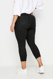 Yours Curve Black Cropped Jenny Stretch Jeggings - Image 6 of 7