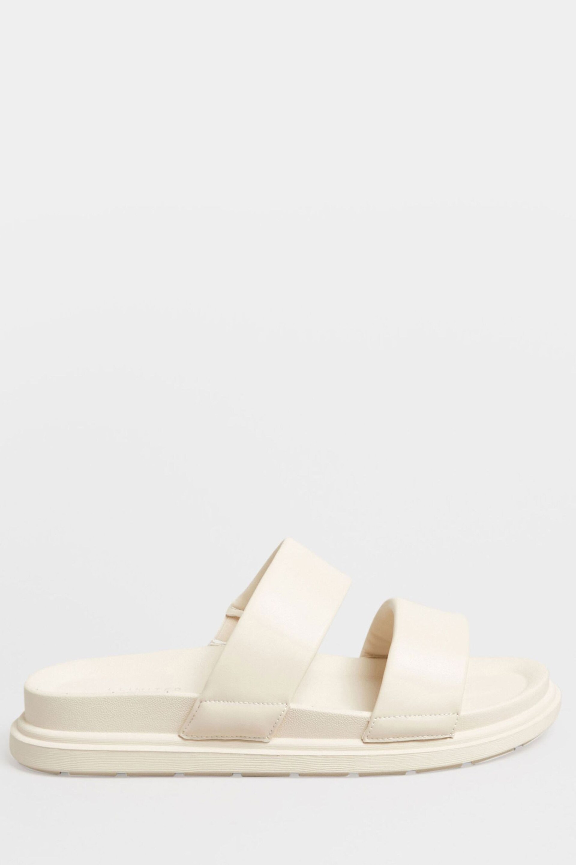 Yours Curve White Extra-Wide Fit Two Strap Colour Drench Sandals - Image 2 of 3