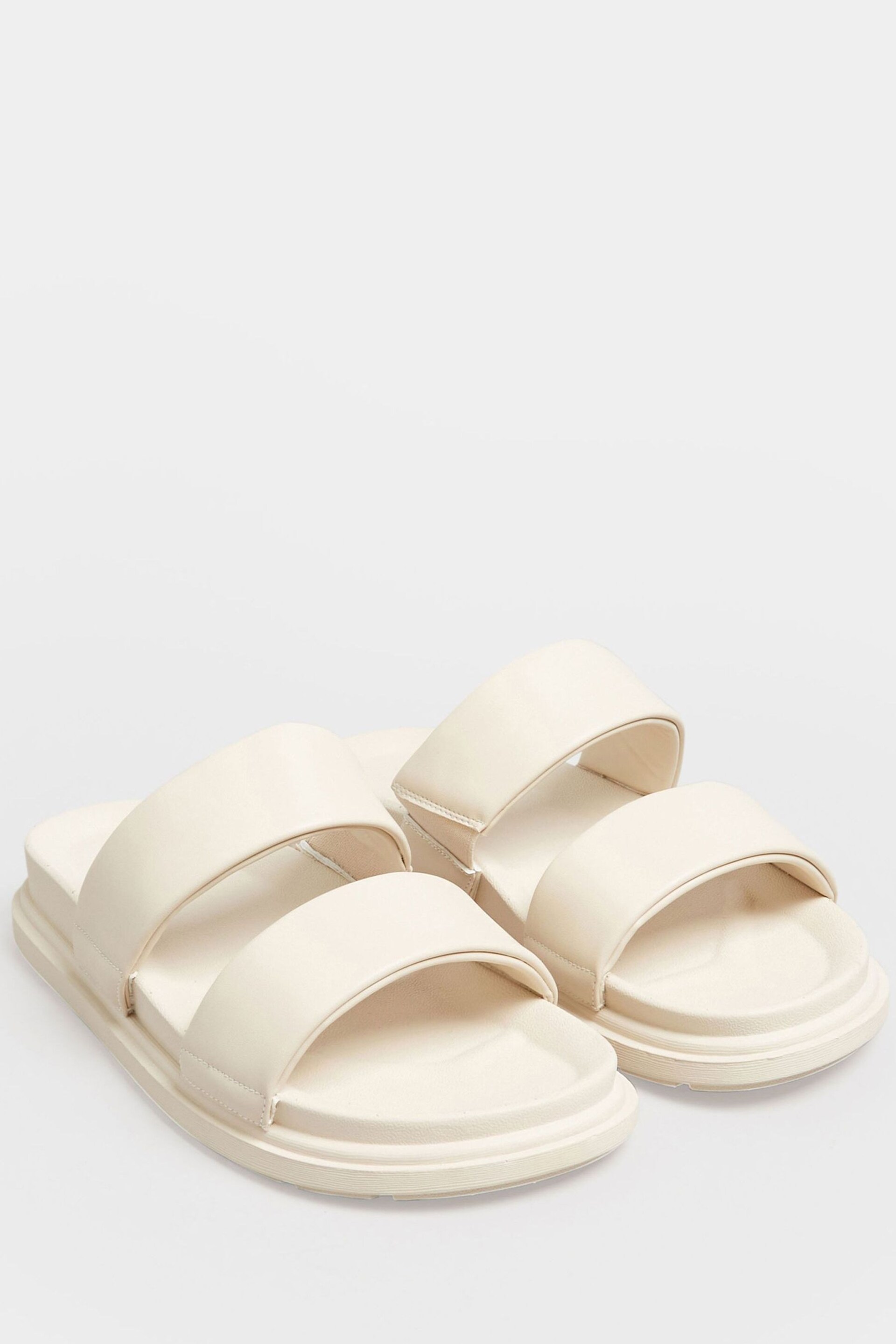 Yours Curve White Extra-Wide Fit Two Strap Colour Drench Sandals - Image 3 of 3