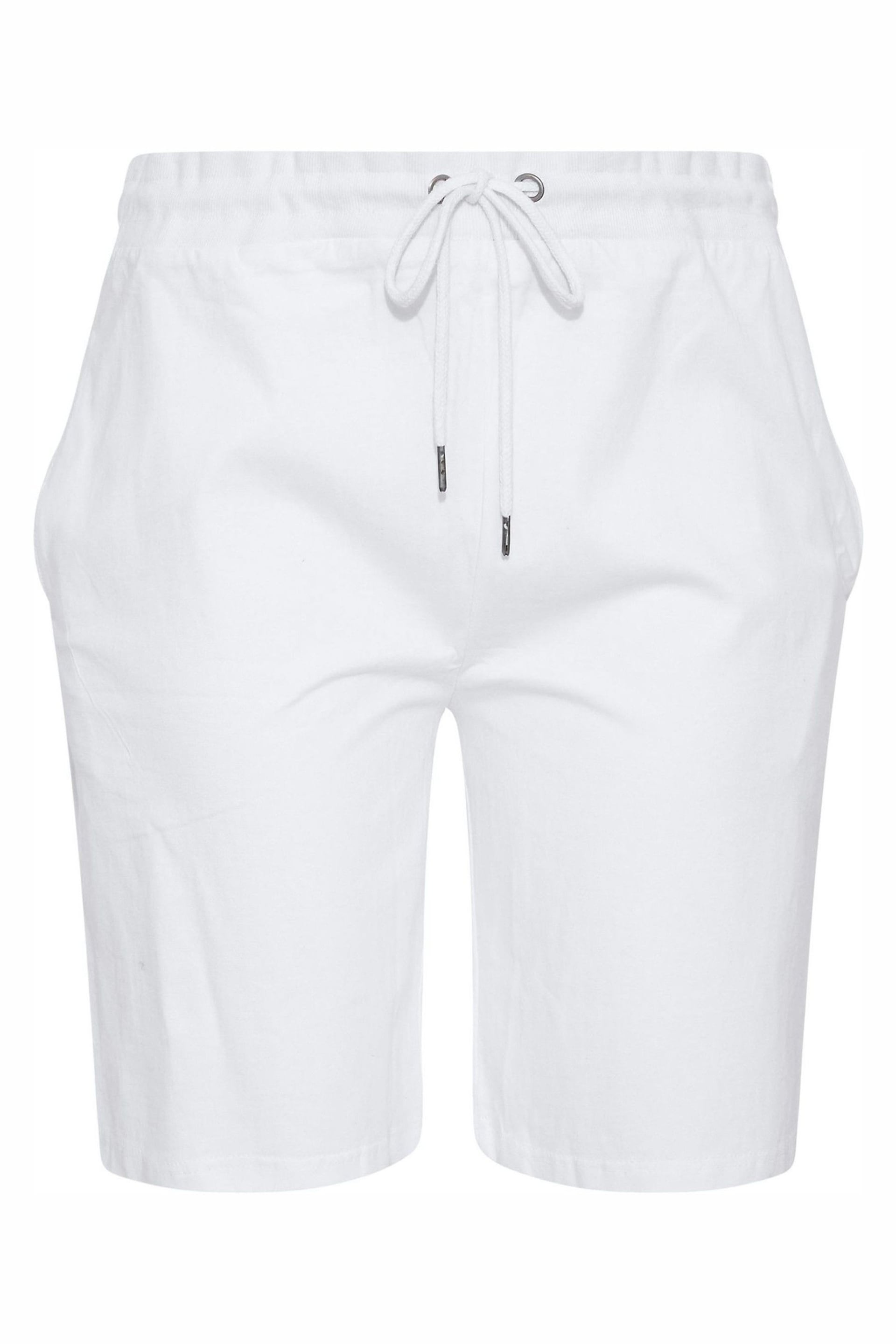 Yours Curve White Jogger Shorts - Image 4 of 4