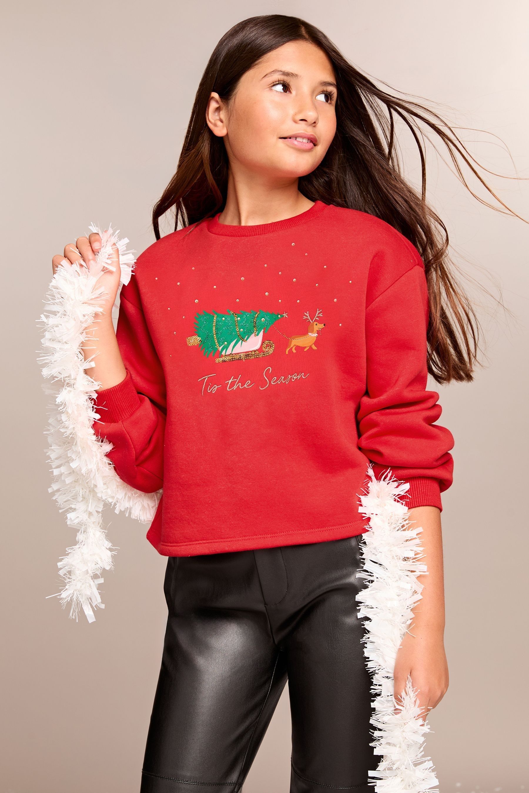 Buy Lipsy Red Christmas Sweatshirt 5 16yrs from the Next UK online shop