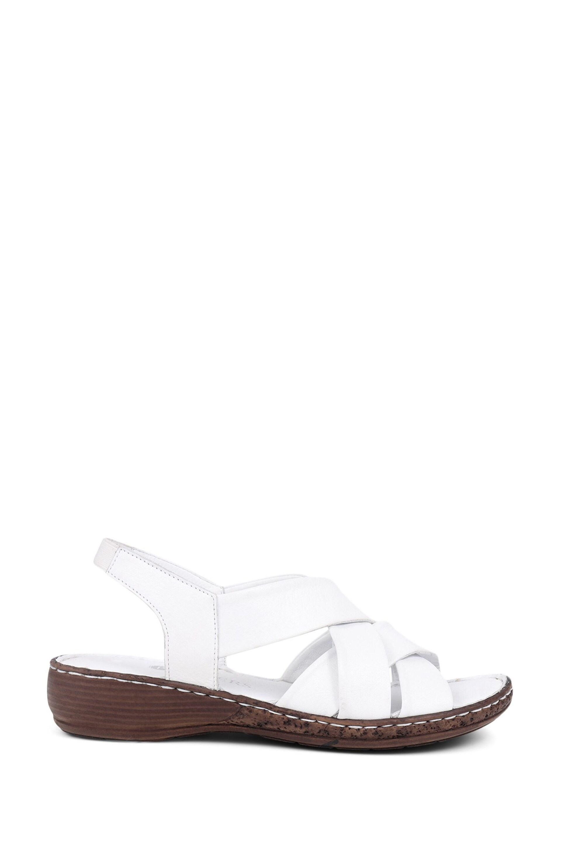 Pavers Leather Cross Strap Sandals - Image 1 of 5