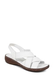 Pavers Leather Cross Strap Sandals - Image 2 of 5