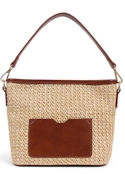 Pavers Woven Shoulder Brown Bag - Image 1 of 3