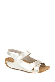 Pavers Gold Ladies Touch Fasten Sandals - Image 3 of 6