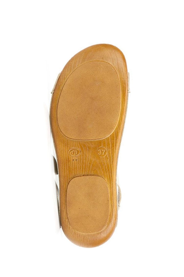 Pavers Gold Ladies Touch Fasten Sandals - Image 6 of 6