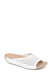 Pavers Perforated Mule White Sliders - Image 1 of 5