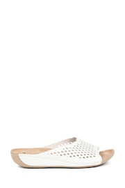 Pavers Perforated Mule White Sliders - Image 2 of 5