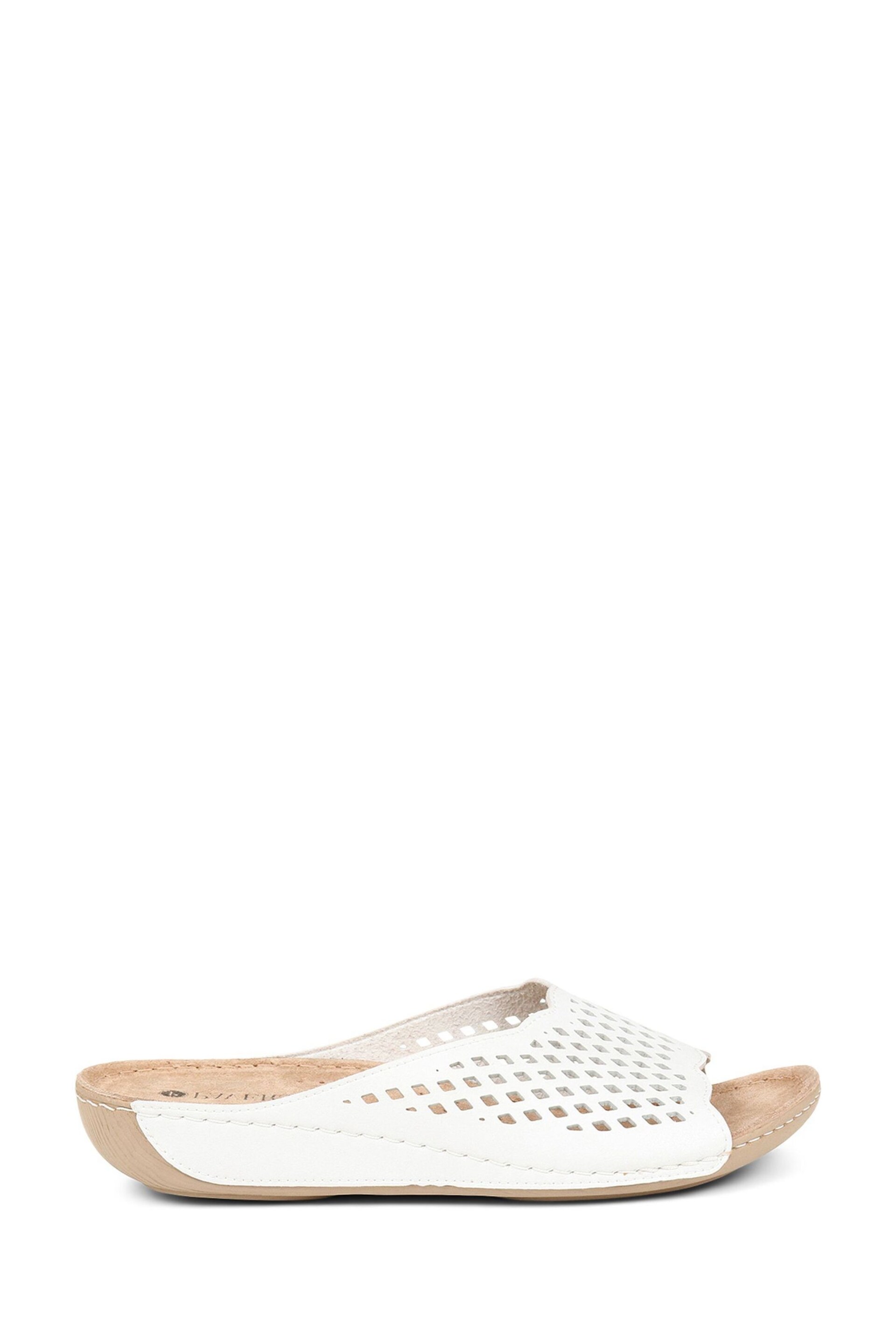 Pavers Perforated Mule White Sliders - Image 2 of 5