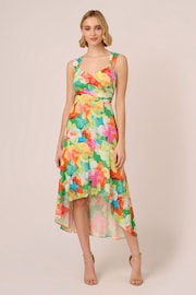 Adrianna Papell Multi Printed Hi-Low Dress - Image 1 of 7