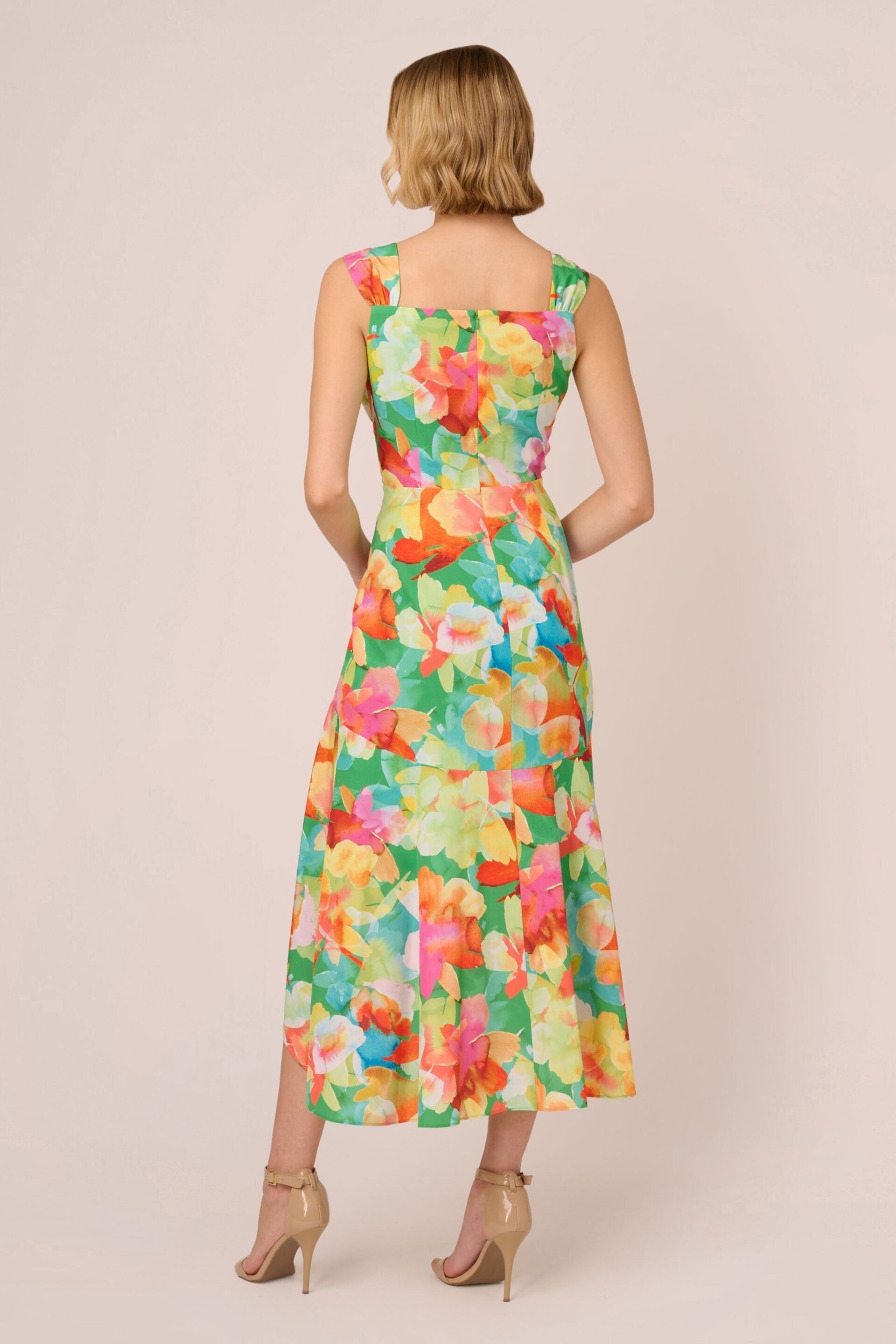 Adrianna Papell Multi Printed Hi-Low Dress - Image 2 of 7