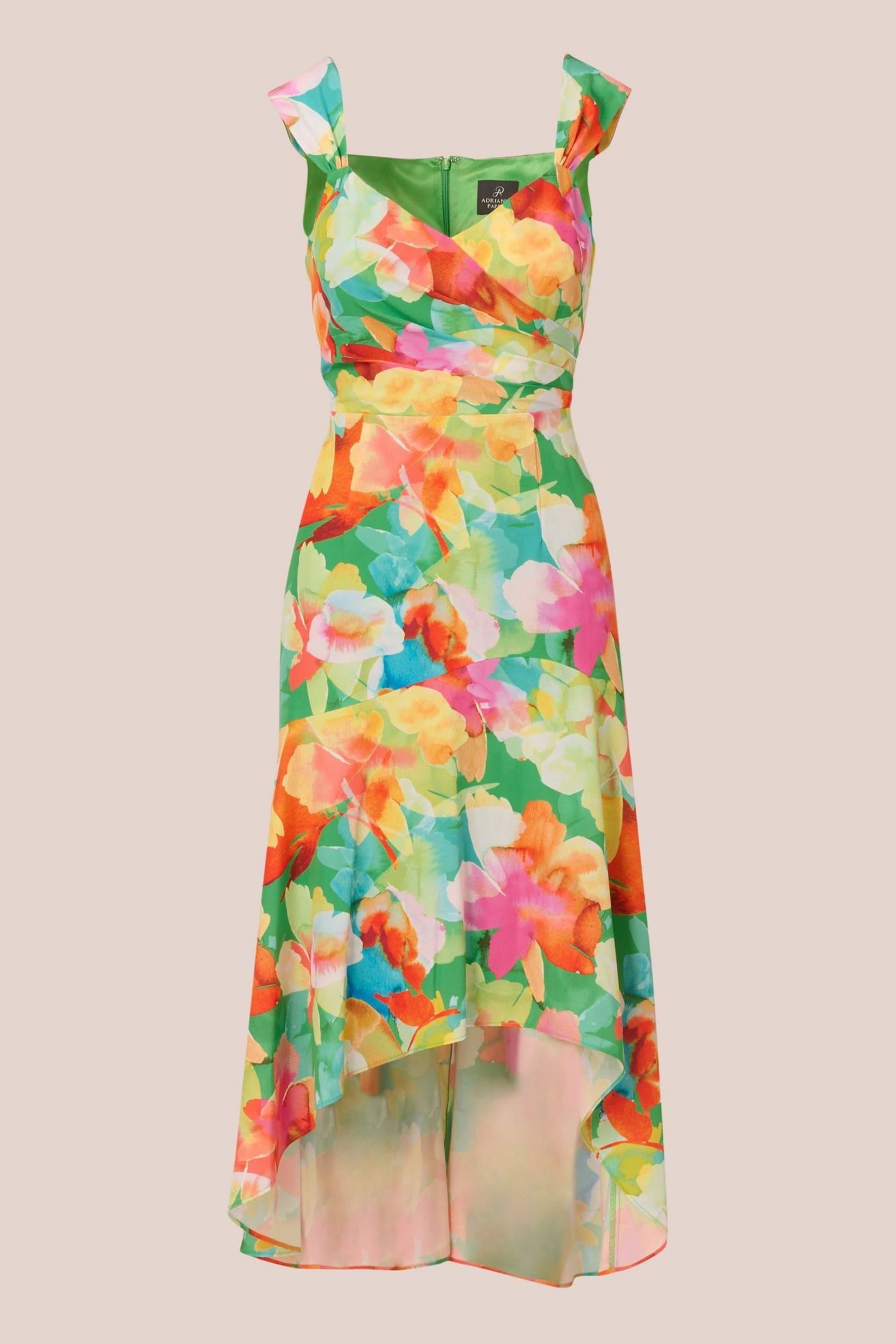 Adrianna Papell Multi Printed Hi-Low Dress - Image 6 of 7