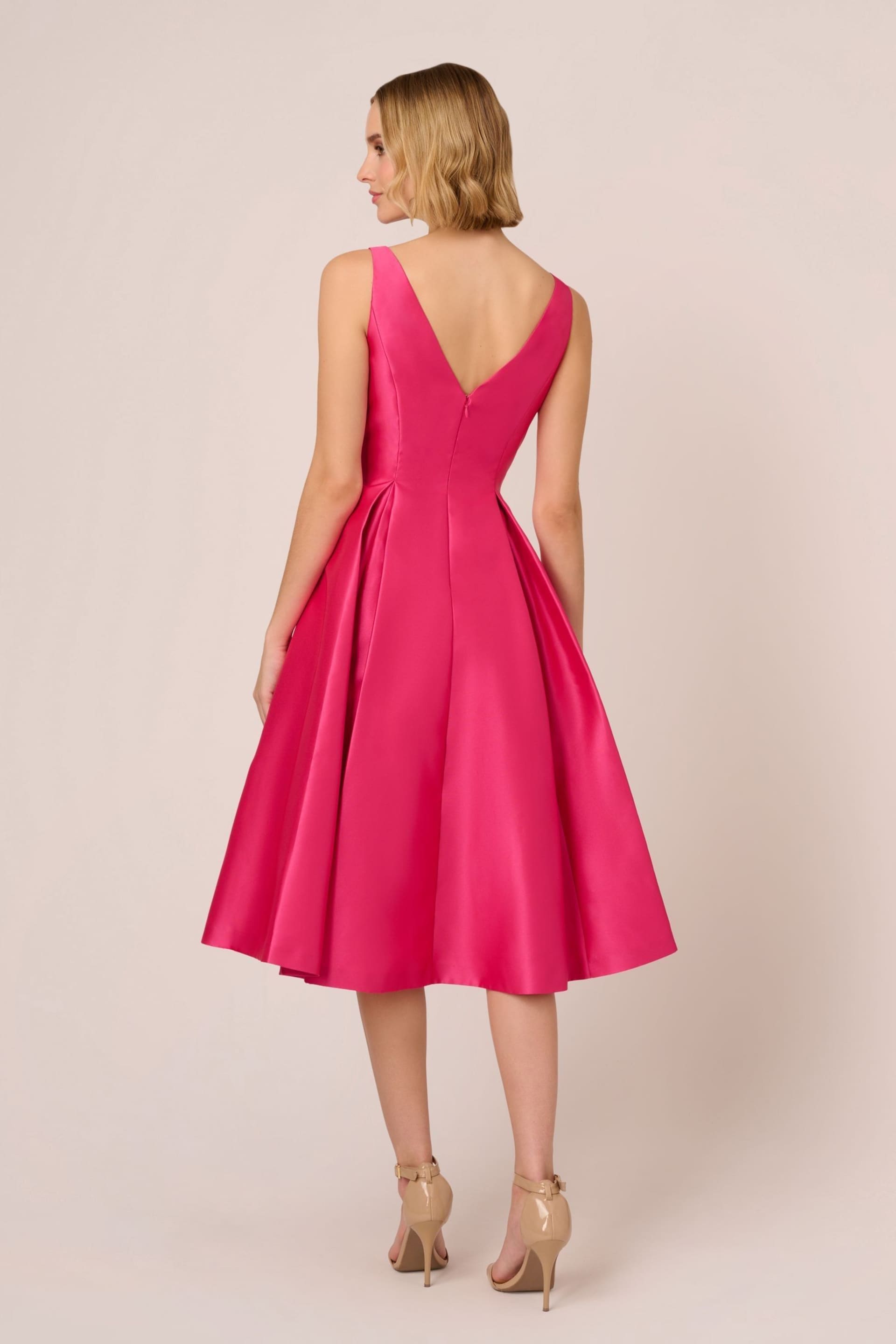 Adrianna Papell Pink Sleeveless Tea Length Dress - Image 2 of 7
