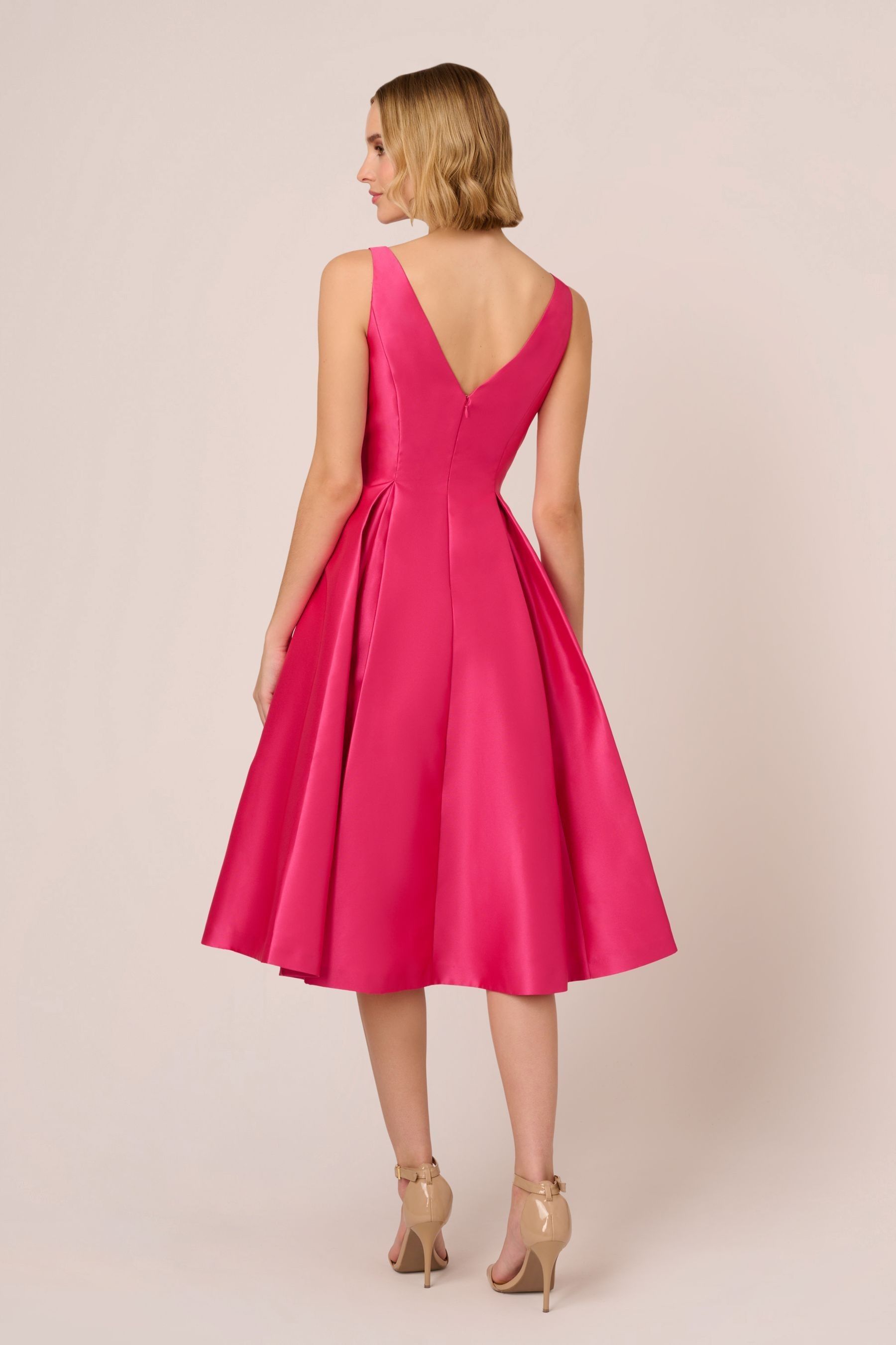 Pink tea length dress sale