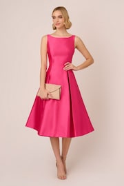 Adrianna Papell Pink Sleeveless Tea Length Dress - Image 3 of 7