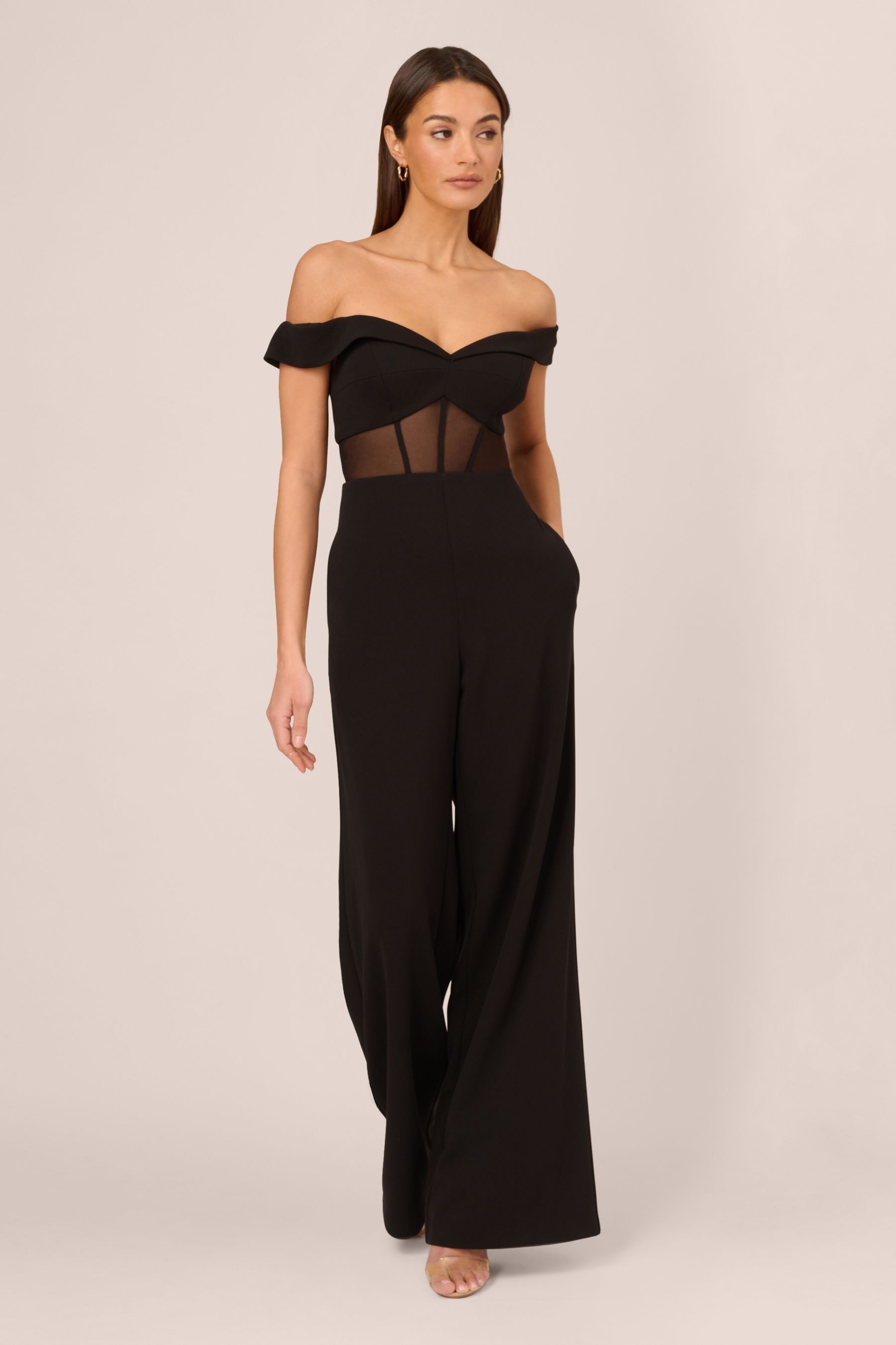 Adrianna papell knit crepe jumpsuit clearance