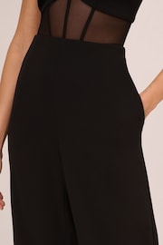 Adrianna Papell Knit Crepe Black Jumpsuit - Image 4 of 7