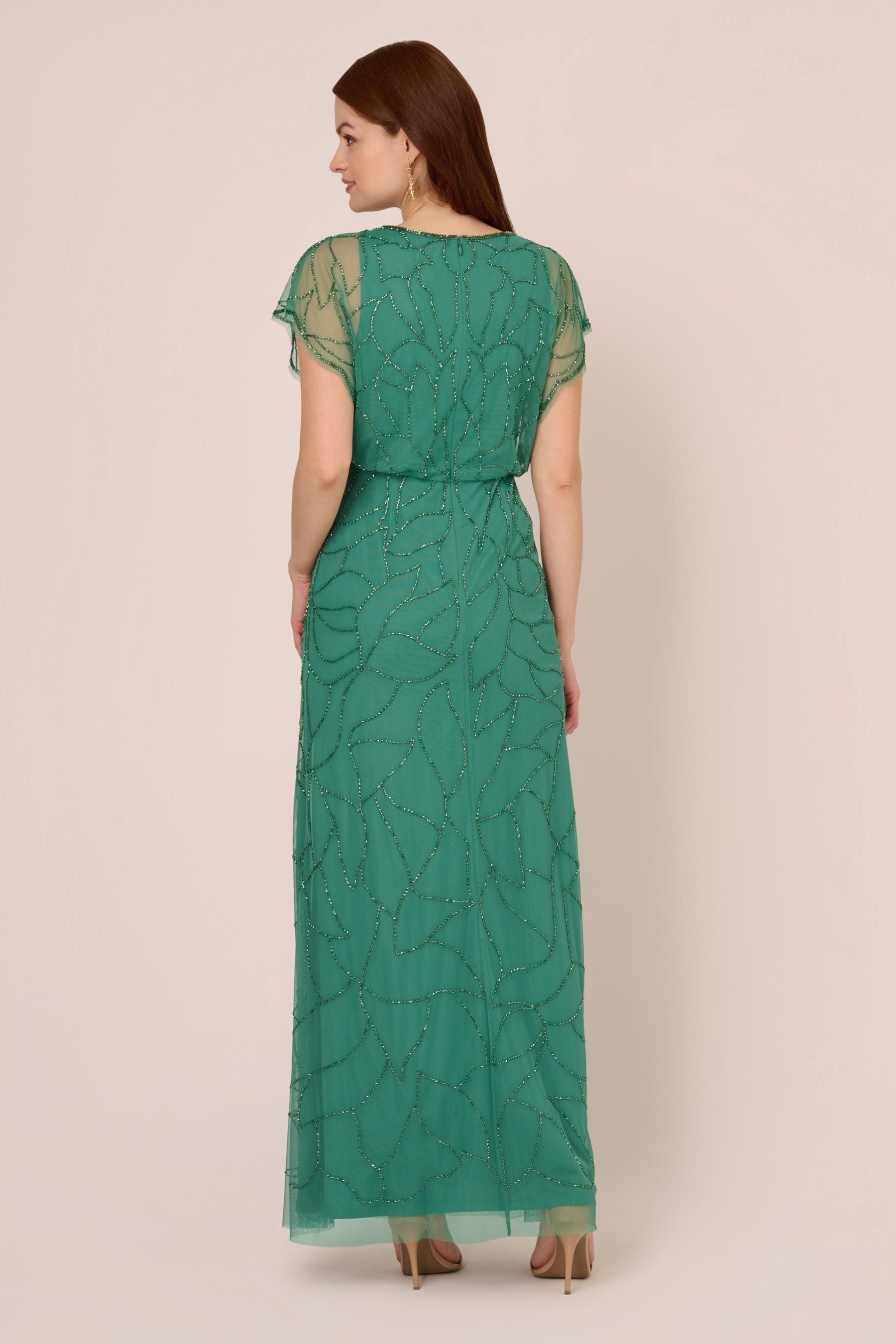 Adrianna papell teal dress clearance