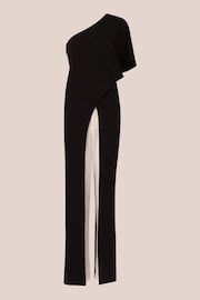 Adrianna Papell Colorblock Overlay Black Jumpsuit - Image 7 of 7