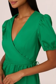 Adrianna Papell Green Eyelet Short Dress - Image 2 of 8