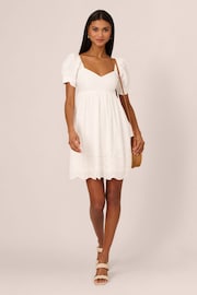 Adrianna Papell Eyelet Short White Dress - Image 4 of 8