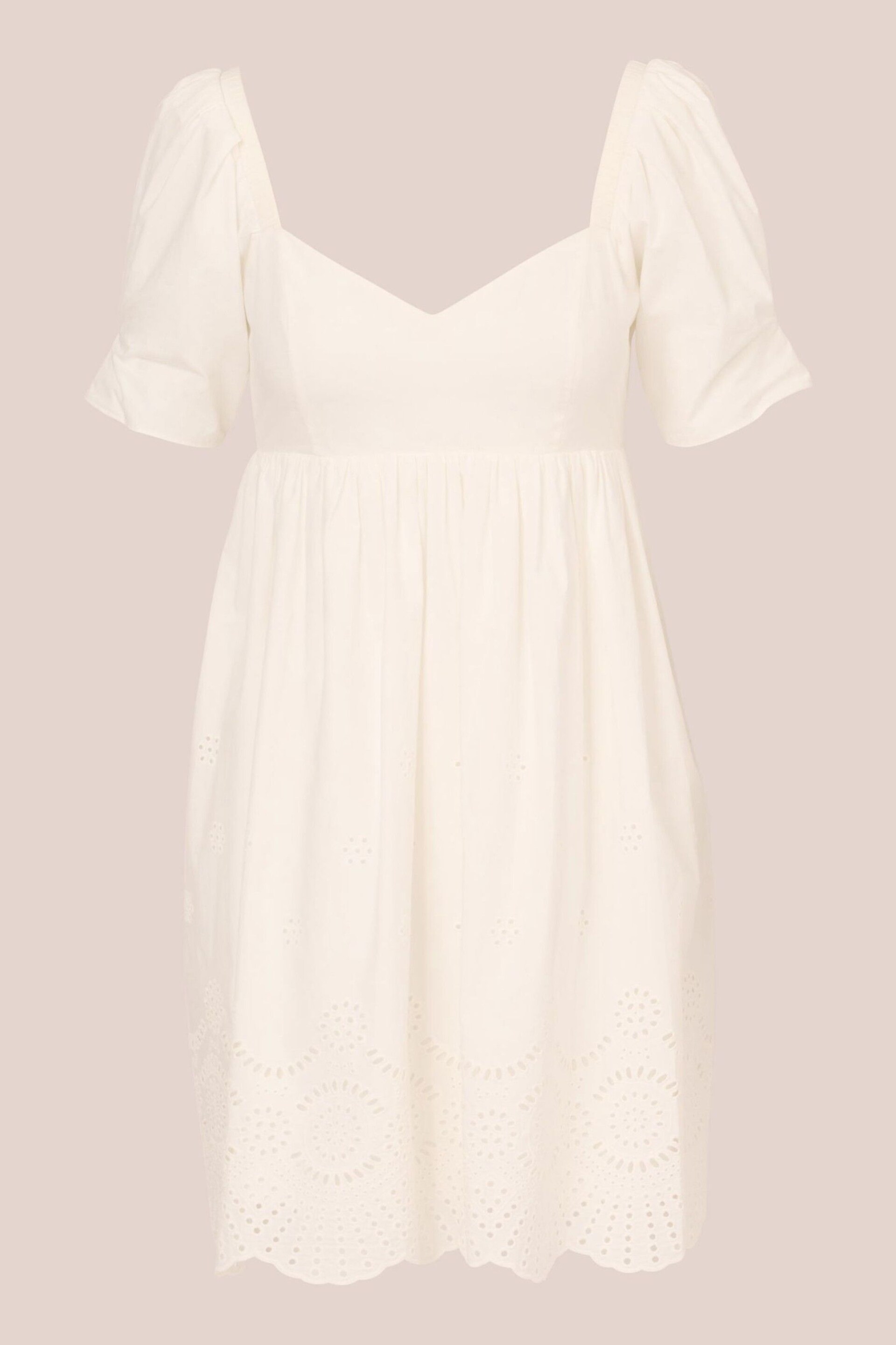 Adrianna Papell Eyelet Short White Dress - Image 7 of 8