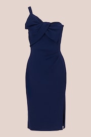 Adrianna Papell Blue Knit Crepe Short Dress - Image 7 of 7